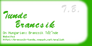 tunde brancsik business card